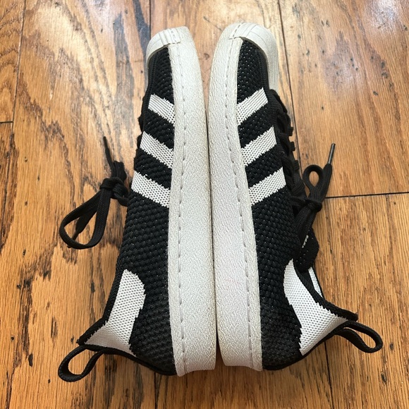 Adidas AQ2881 Superstar 80s Primeknit Size 7.5 US Black & White - Picture 5 of 7